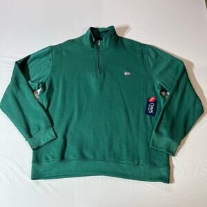 CHAPS Everyday Fleece Men's Size XL, Quarter Zip Rain Forest Green NWT